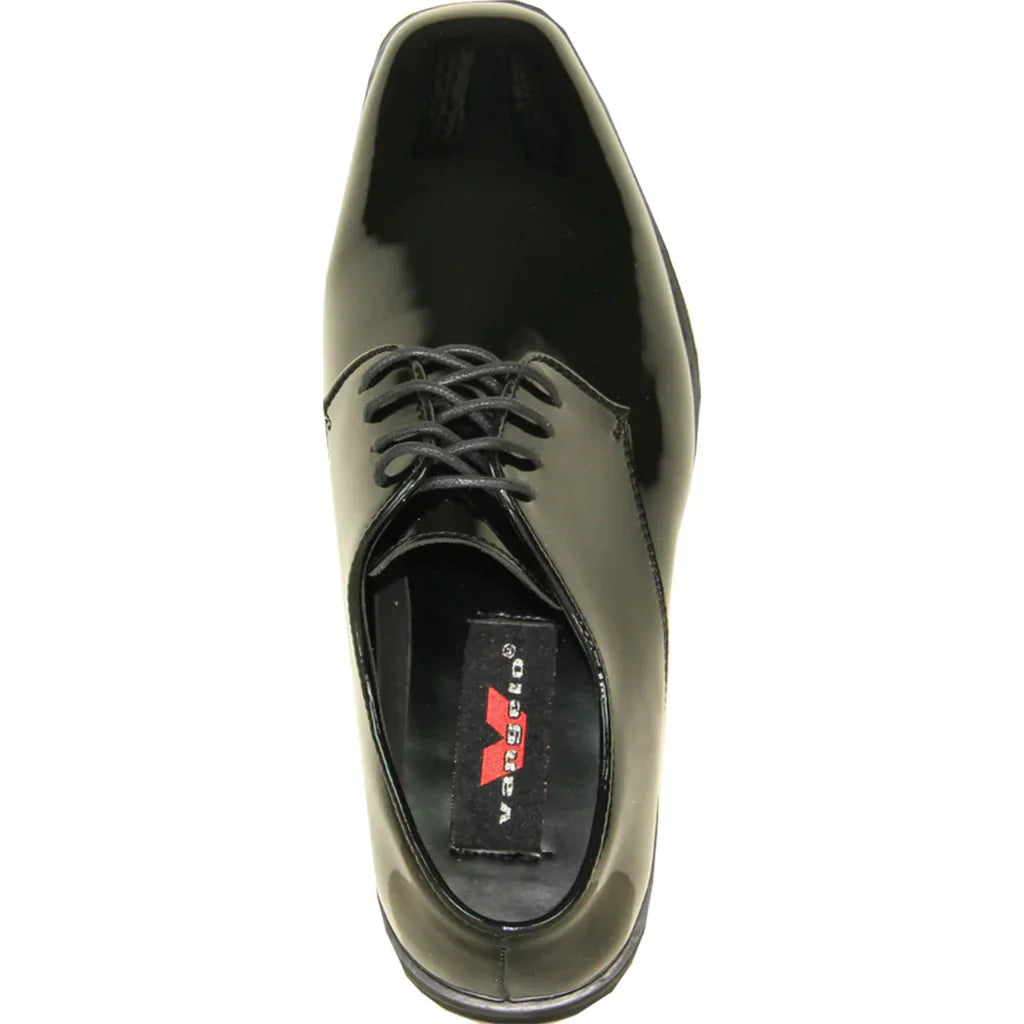 VANGELO Men Dress Shoe TUX-1 Oxford Formal Tuxedo for Prom & Wedding Black Patent LuxuryLifeWay Online Store