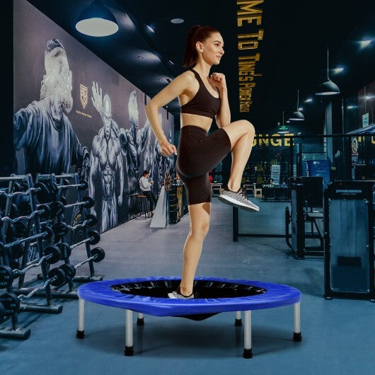 38 Inch Mini Folding Trampoline Portable Leisure Fitness Backboard-Blue LuxuryLifeWay Online Store
