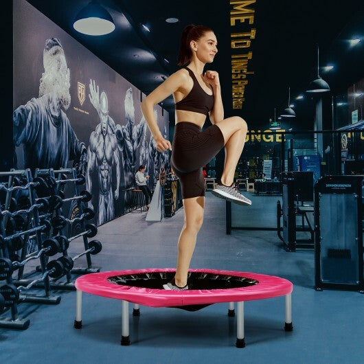38 Inch Mini Folding Trampoline Portable Leisure Fitness Backboard-Blue LuxuryLifeWay Online Store