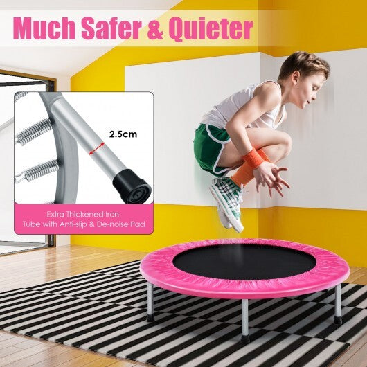 38 Inch Mini Folding Trampoline Portable Leisure Fitness Backboard-Blue LuxuryLifeWay Online Store