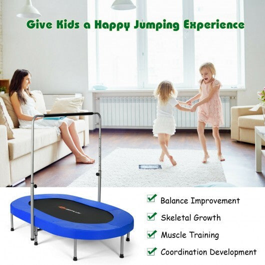 2-Person Foldable Mini Kids Fitness Rebounder Trampoline-Blue LuxuryLifeWay Online Store