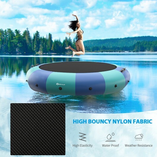 15 Feet Inflatable Splash Padded Water Bouncer Trampoline-Yellow LuxuryLifeWay Online Store