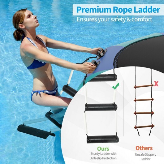 15 Feet Inflatable Splash Padded Water Bouncer Trampoline-Yellow LuxuryLifeWay Online Store