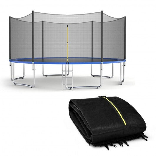 Trampoline Replacement Protection Enclosure Net with Zipper-12 ft - Color: Black - Size: 12 ft LuxuryLifeWay Online Store