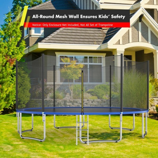 Trampoline Replacement Protection Enclosure Net with Zipper-12 ft - Color: Black - Size: 12 ft LuxuryLifeWay Online Store