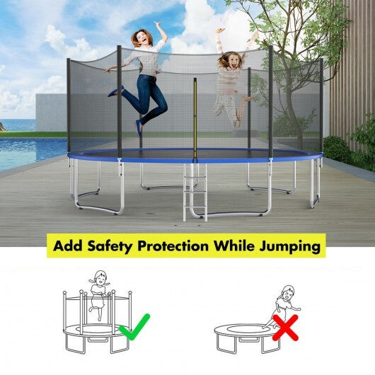 Trampoline Replacement Protection Enclosure Net with Zipper-12 ft - Color: Black - Size: 12 ft LuxuryLifeWay Online Store
