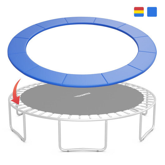 16 Feet Waterproof and Tear-Resistant Universal Trampoline Safety Pad Spring Cover-Blue LuxuryLifeWay Online Store