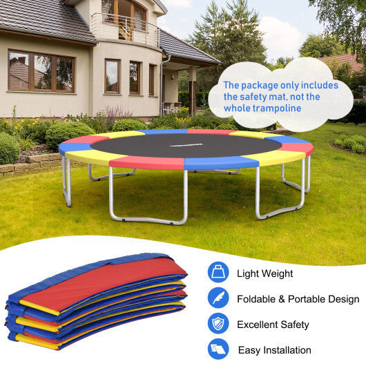 16 Feet Waterproof and Tear-Resistant Universal Trampoline Safety Pad Spring Cover-Blue LuxuryLifeWay Online Store