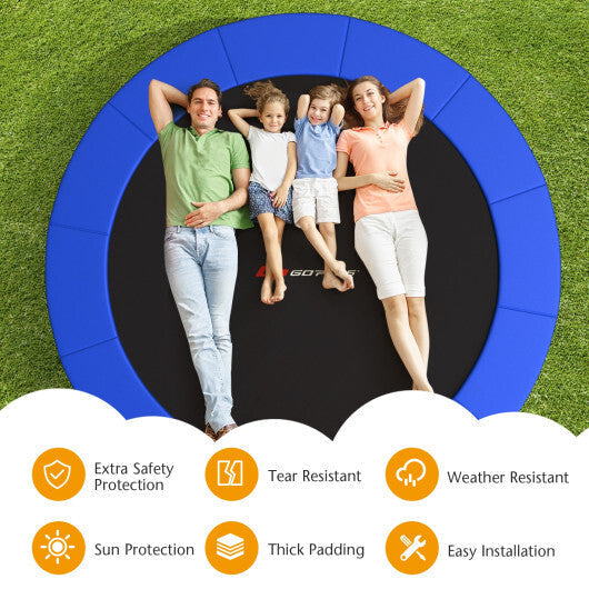 12 Feet Waterproof and Tear-Resistant Universal Trampoline Safety Pad Spring Cover-Multicolor LuxuryLifeWay Online Store