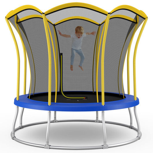 10 Feet Unique Flower Shape Trampoline with Galvanized Steel Frame-Orange LuxuryLifeWay Online Store