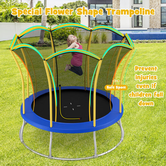 10 Feet Unique Flower Shape Trampoline with Galvanized Steel Frame-Orange LuxuryLifeWay Online Store