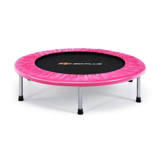 36 Inch Mini Folding Trampoline Portable Recreational Fitness Rebounder-Silver LuxuryLifeWay Online Store