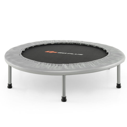 36 Inch Mini Folding Trampoline Portable Recreational Fitness Rebounder-Silver LuxuryLifeWay Online Store