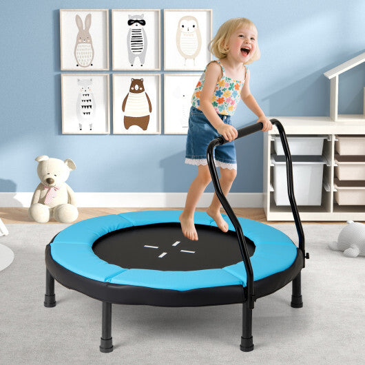 40 Inch Trampoline for Kids Indoor Outdoor Fitness Trampoline-Blue LuxuryLifeWay Online Store