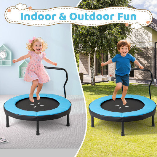 40 Inch Trampoline for Kids Indoor Outdoor Fitness Trampoline-Blue LuxuryLifeWay Online Store