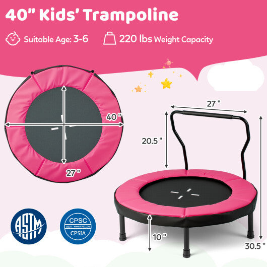 40 Inch Trampoline for Kids Indoor Outdoor Fitness Trampoline-Blue LuxuryLifeWay Online Store