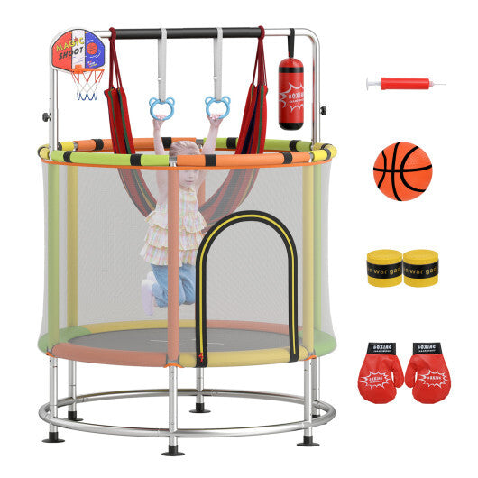 55" Kids Trampoline Gift for for 3-6 Years Old Boys and Girls-Navy LuxuryLifeWay Online Store