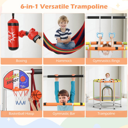 55" Kids Trampoline Gift for for 3-6 Years Old Boys and Girls-Navy LuxuryLifeWay Online Store