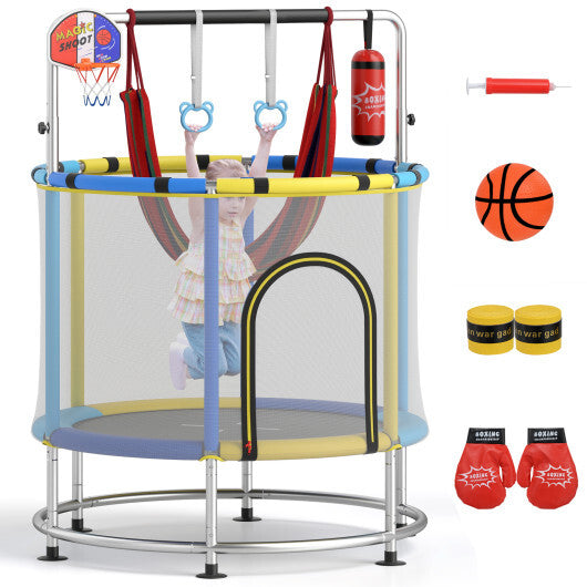 55" Kids Trampoline Gift for for 3-6 Years Old Boys and Girls-Navy LuxuryLifeWay Online Store
