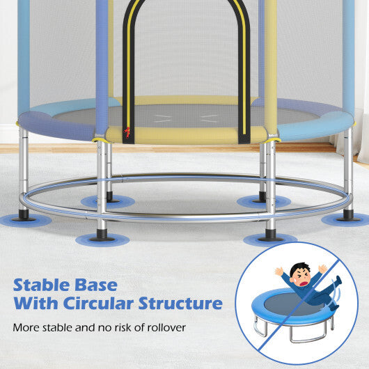 55" Kids Trampoline Gift for for 3-6 Years Old Boys and Girls-Navy LuxuryLifeWay Online Store