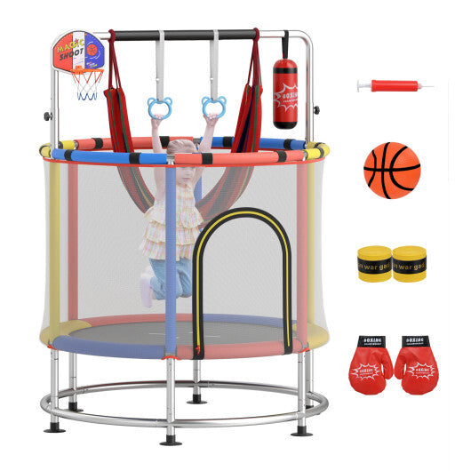 55" Kids Trampoline Gift for for 3-6 Years Old Boys and Girls-Navy LuxuryLifeWay Online Store