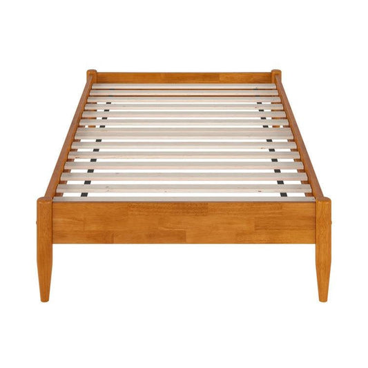 Twin size Solid Hardwood Platform Bed Frame in Natural Wood Finish LuxuryLifeWay Online Store