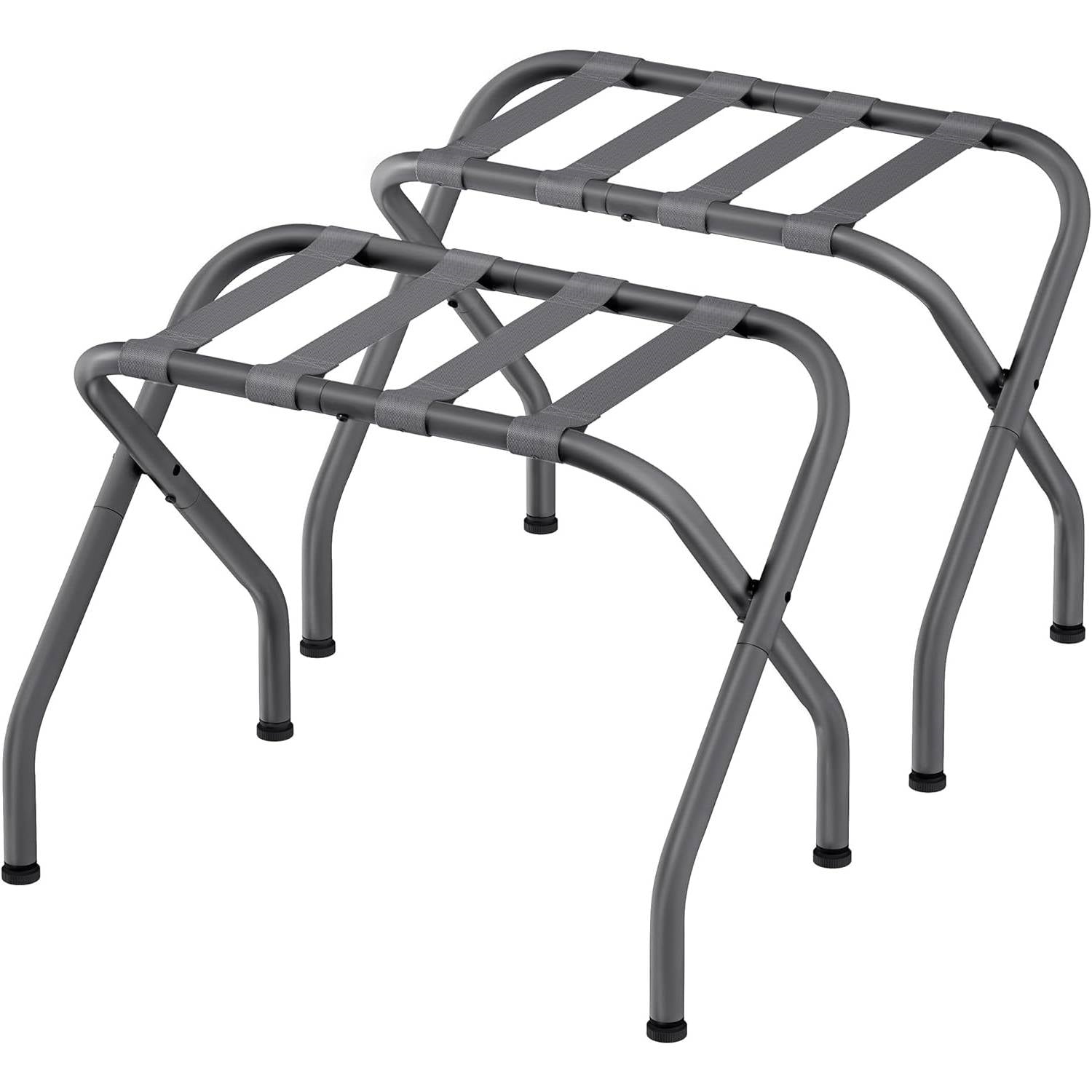 Set of 2 - Sturdy Grey Metal Folding Luggage Rack LuxuryLifeWay Online Store