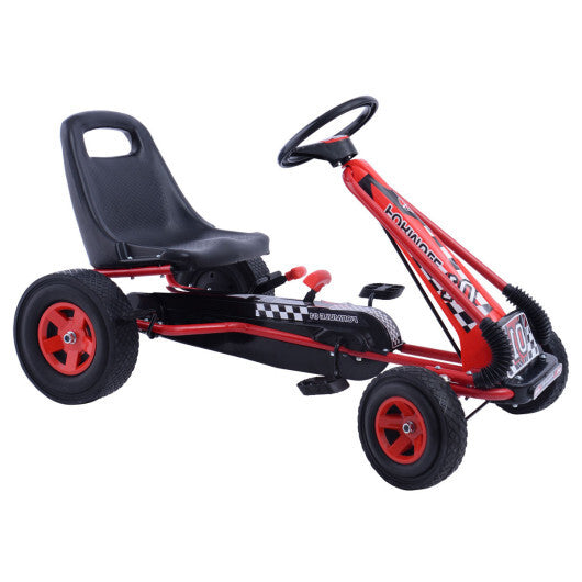 4 Wheels Kids Ride On Pedal Powered Bike Go Kart Racer Car Outdoor Play Toy-Red - Color: Red LuxuryLifeWay Online Store