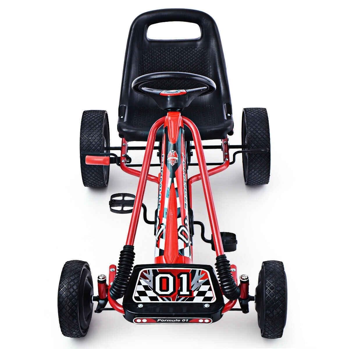 4 Wheels Kids Ride On Pedal Powered Bike Go Kart Racer Car Outdoor Play Toy-Red - Color: Red LuxuryLifeWay Online Store
