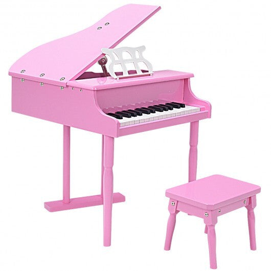 Musical Instrument Toy 30-Key Children Mini Grand Piano with Bench-Black LuxuryLifeWay Online Store