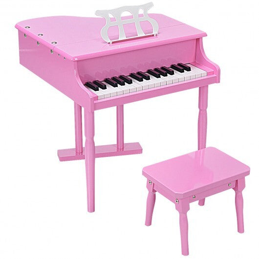 Musical Instrument Toy 30-Key Children Mini Grand Piano with Bench-Black LuxuryLifeWay Online Store