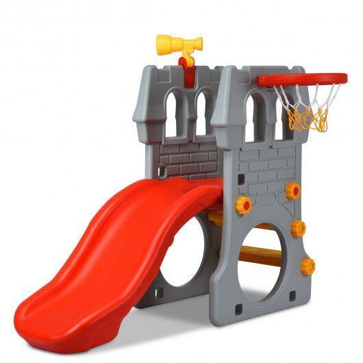 5 in 1 Toddler Climber Slide Playset with Basketball Hoop and Telescope LuxuryLifeWay Online Store