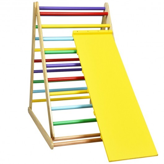 Foldable Wooden Climbing Triangle Indoor Home Climber Ladder - Color: Multicolor LuxuryLifeWay Online Store
