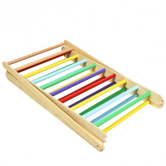 Foldable Wooden Climbing Triangle Indoor Home Climber Ladder - Color: Multicolor LuxuryLifeWay Online Store