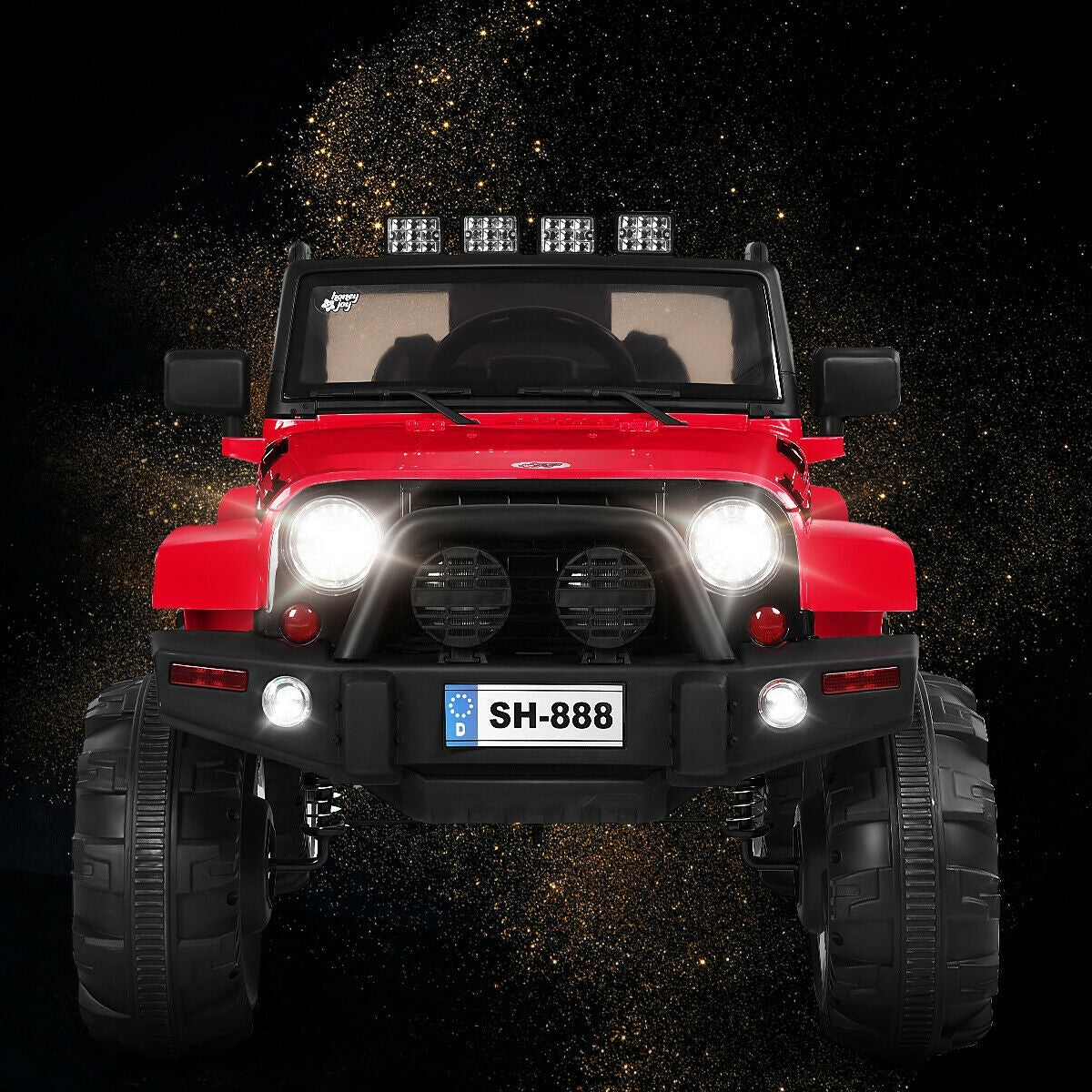 12V Kids Remote Control Riding Truck Car with LED Lights-Red - Color: Red LuxuryLifeWay Online Store