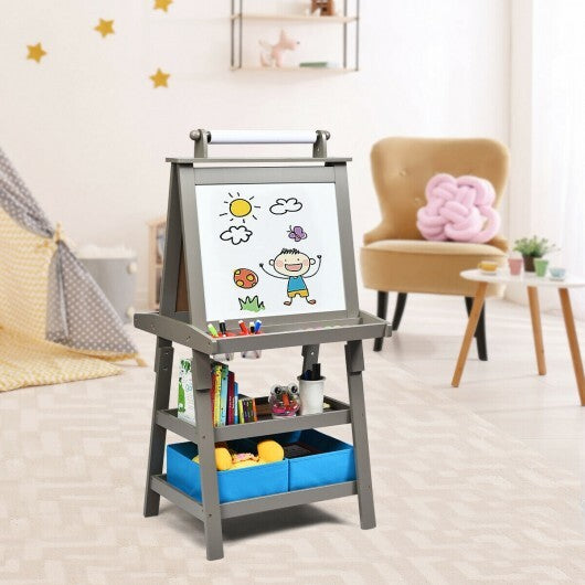 3 in 1 Double-Sided Storage Art Easel-Green LuxuryLifeWay Online Store