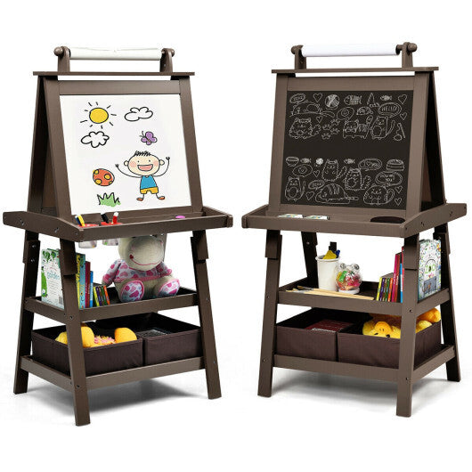 3 in 1 Double-Sided Storage Art Easel-Green LuxuryLifeWay Online Store