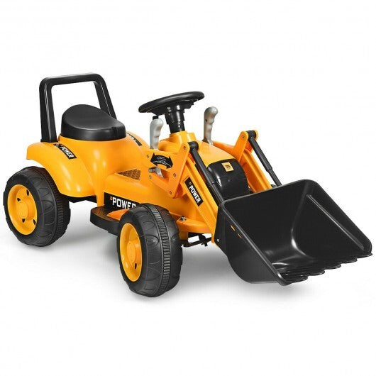 Kids Ride On Excavator Digger 6V Battery Powered Tractor-Yellow LuxuryLifeWay Online Store