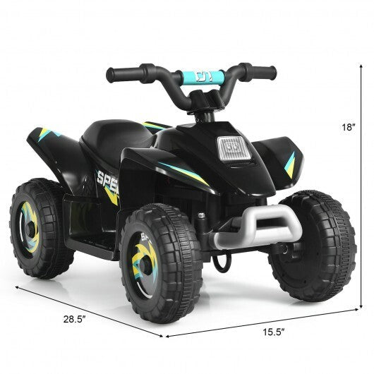 6V Kids Electric ATV 4 Wheels Ride-On Toy -Black LuxuryLifeWay Online Store