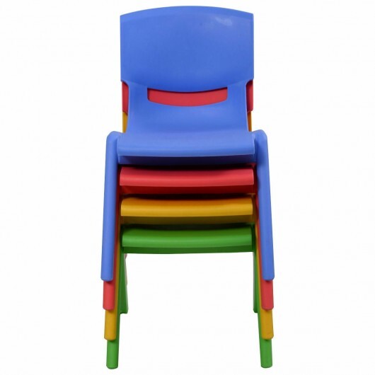 4-pack Colorful Stackable Plastic Children Chairs - Color: Multicolor LuxuryLifeWay Online Store
