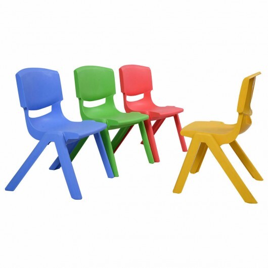 4-pack Colorful Stackable Plastic Children Chairs - Color: Multicolor LuxuryLifeWay Online Store