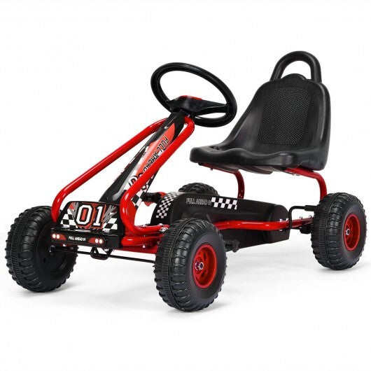 4 Wheel Pedal Powered Ride On with Adjustable Seat-Blue LuxuryLifeWay Online Store