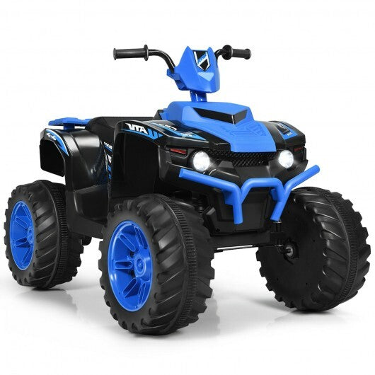 12V Kids Ride on ATV with LED Lights and Treaded Tires and LED lights-Navy - Color: Navy LuxuryLifeWay Online Store