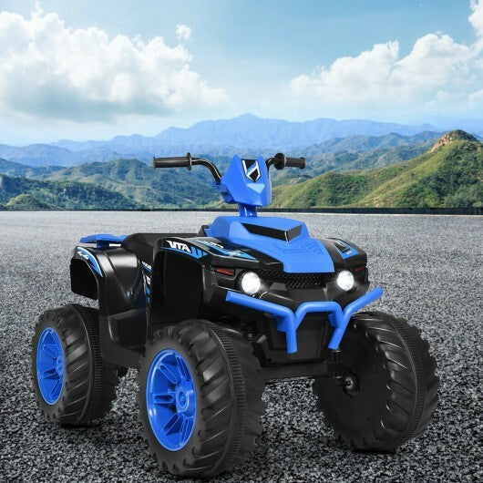 12V Kids Ride on ATV with LED Lights and Treaded Tires and LED lights-Navy - Color: Navy LuxuryLifeWay Online Store