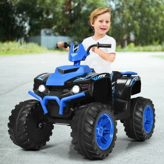 12V Kids Ride on ATV with LED Lights and Treaded Tires and LED lights-Navy - Color: Navy LuxuryLifeWay Online Store