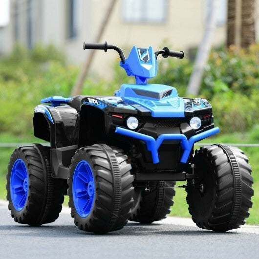 12V Kids Ride on ATV with LED Lights and Treaded Tires and LED lights-Navy - Color: Navy LuxuryLifeWay Online Store
