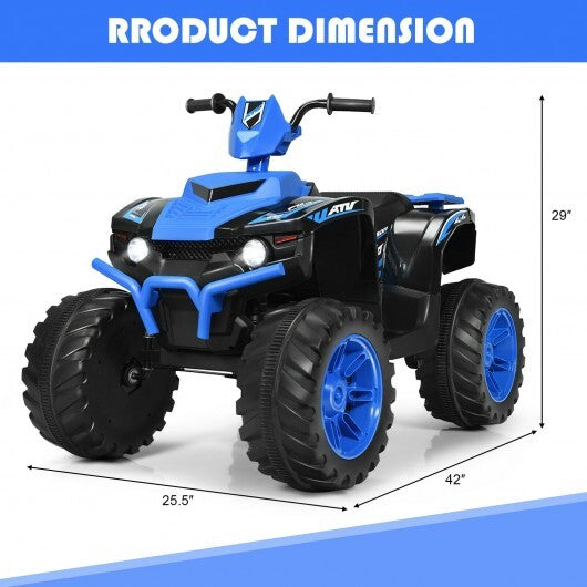 12V Kids Ride on ATV with LED Lights and Treaded Tires and LED lights-Navy - Color: Navy LuxuryLifeWay Online Store