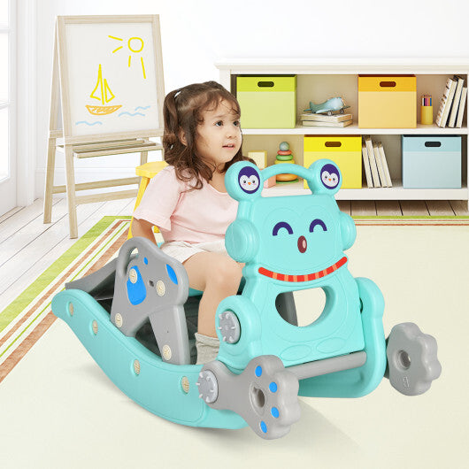 4-in-1 Rocking Horse and Slide Set for Kids-Blue LuxuryLifeWay Online Store