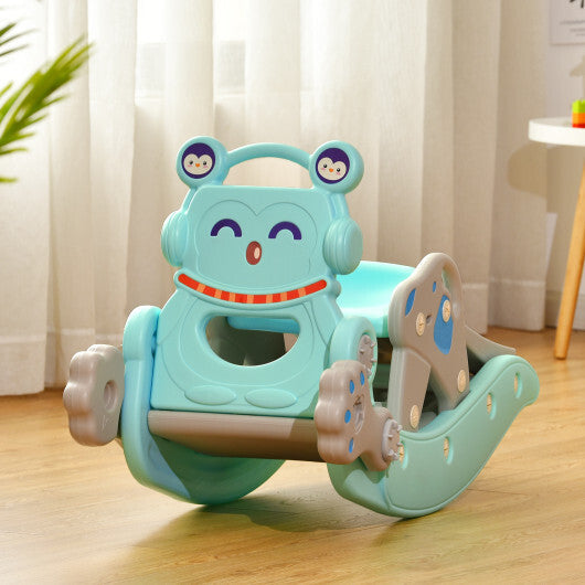 4-in-1 Rocking Horse and Slide Set for Kids-Blue LuxuryLifeWay Online Store