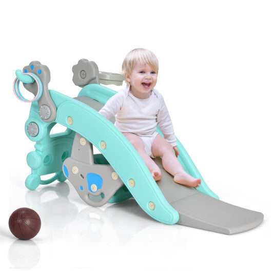 4-in-1 Rocking Horse and Slide Set for Kids-Blue LuxuryLifeWay Online Store